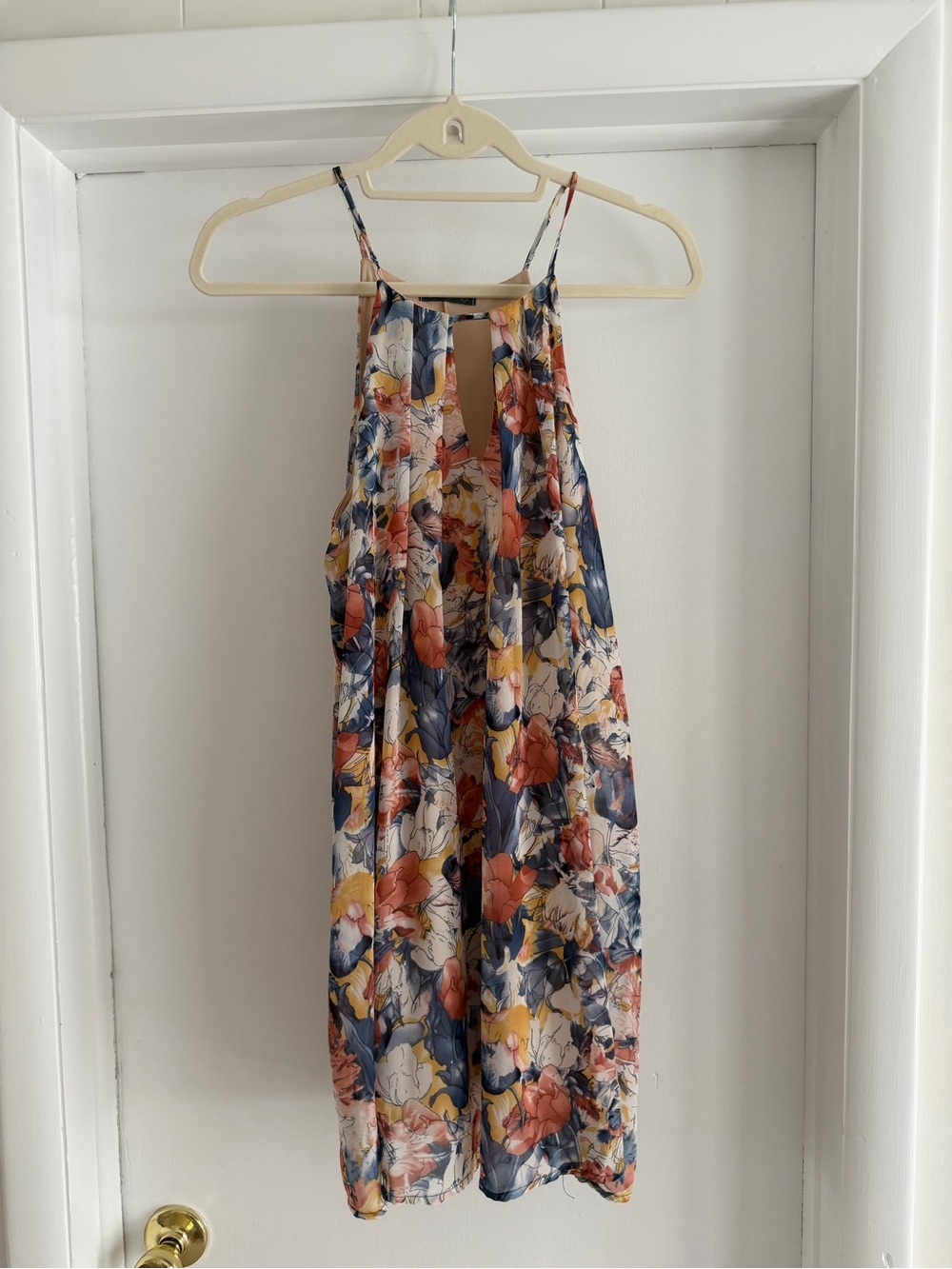 Floral Halter-Style Dress in Multi-Color